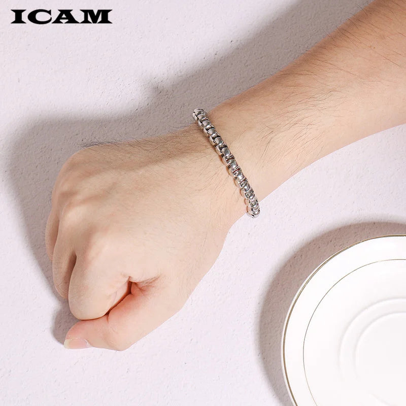 ICAM pulseira masculina Stainless Steel